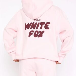 Pink White Fox Hoodie